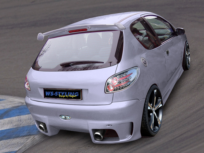 CRAZY Hecksch?rze/Hecksto?stange Peugeot 206